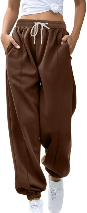 Pantalones Trmicos para Mujer Women's Winter Warm Fleece Lined Sweatpants Elastic High Waist Athletic Jogger Pants