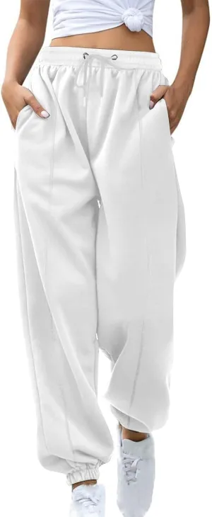 Pantalones Trmicos para Mujer Women's Winter Warm Fleece Lined Sweatpants Elastic High Waist Athletic Jogger Pants