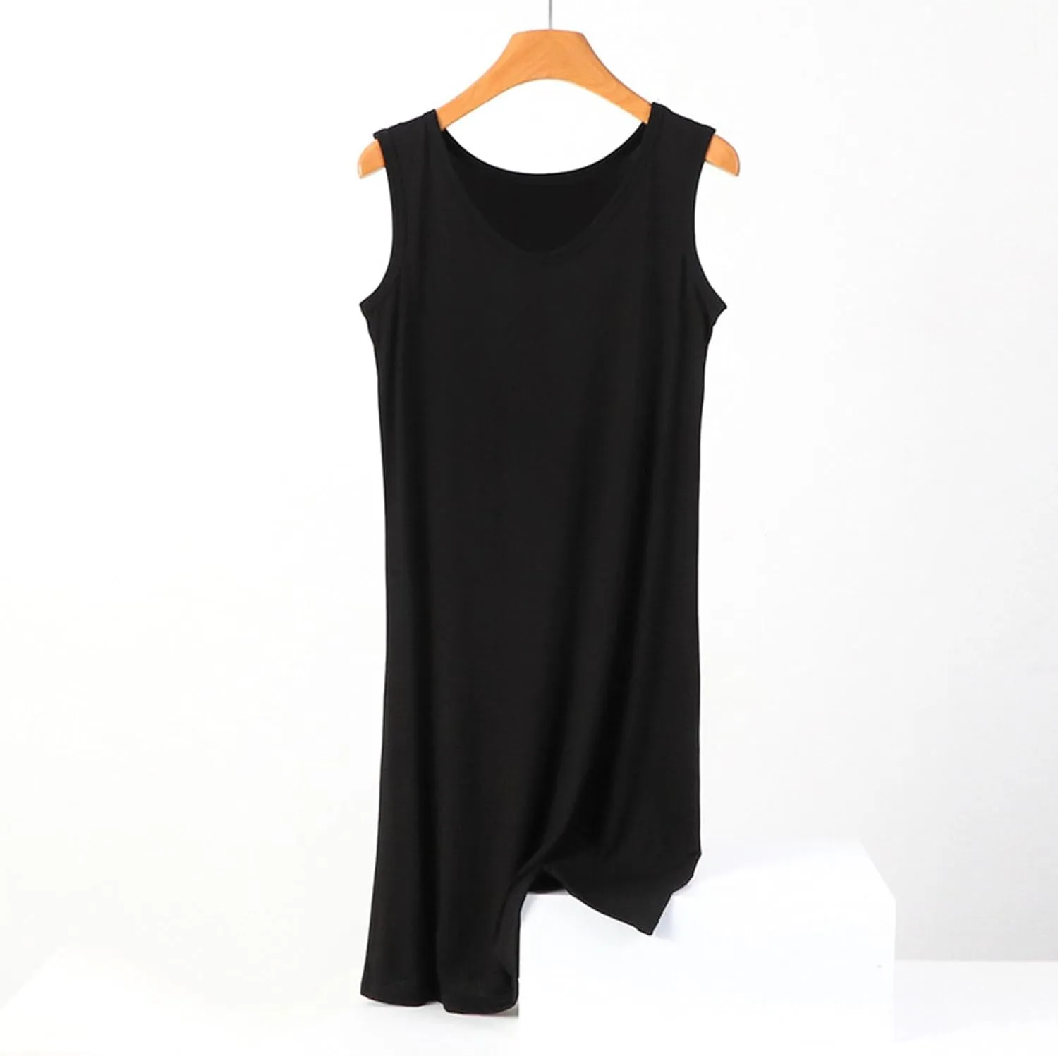 Plus Size Tank Dresses for Women Summer Casual Sleeveless V Neck Nightgowns Sleepshirts Soft Comfy Sleepwear Nightdress