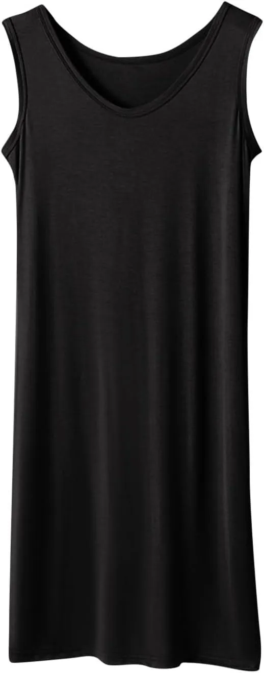 Plus Size Tank Dresses for Women Summer Casual Sleeveless V Neck Nightgowns Sleepshirts Soft Comfy Sleepwear Nightdress