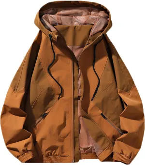 Rain Jacket Mens Raincoat Casual Lightweight Breathable Windbreaker Outdoor Travel Hiking Cycling Mountain Outwear
