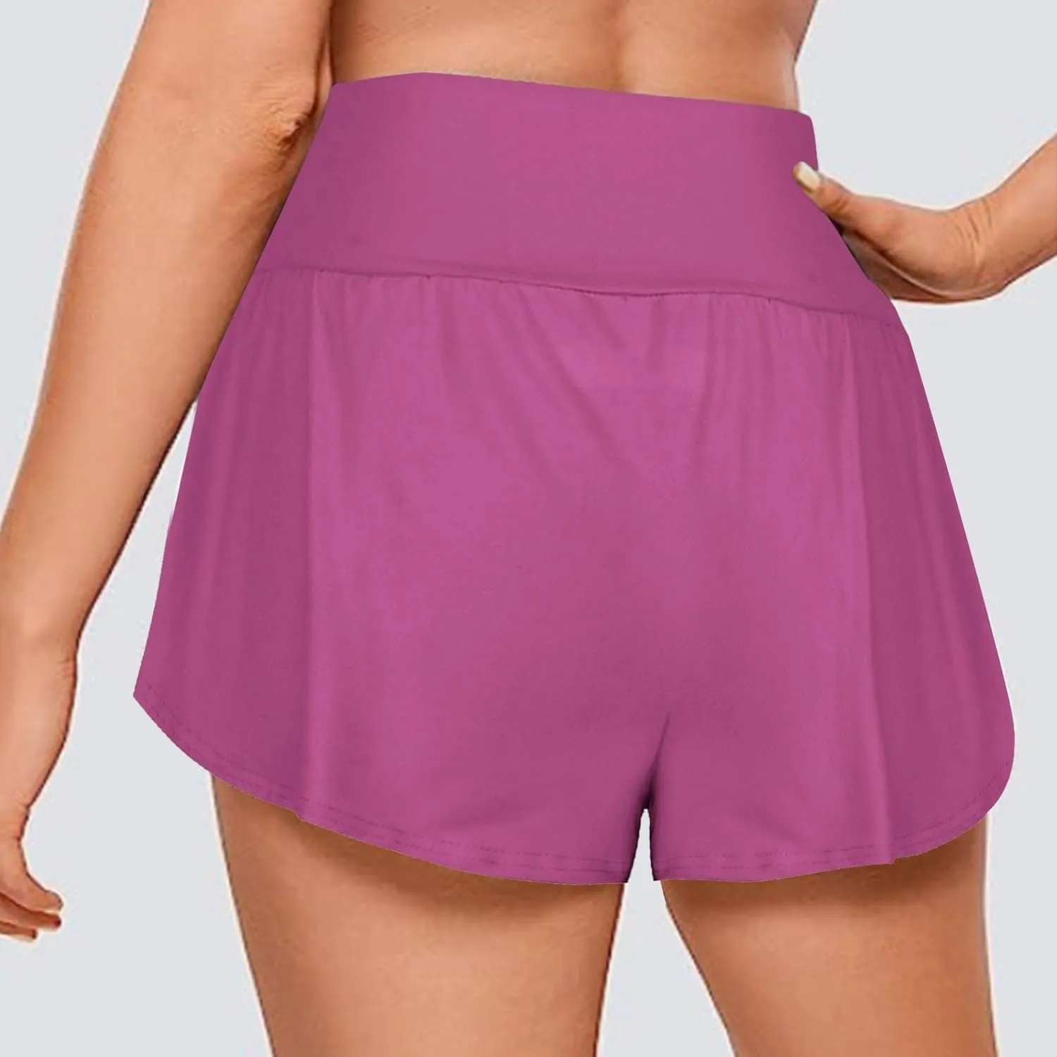 Running Shorts for Women with Liner High Waisted Lightweight Athletic Shorts with Pockets for Workout Gym Outdoor