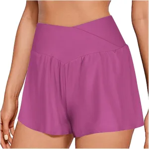 Running Shorts for Women with Liner High Waisted Lightweight Athletic Shorts with Pockets for Workout Gym Outdoor