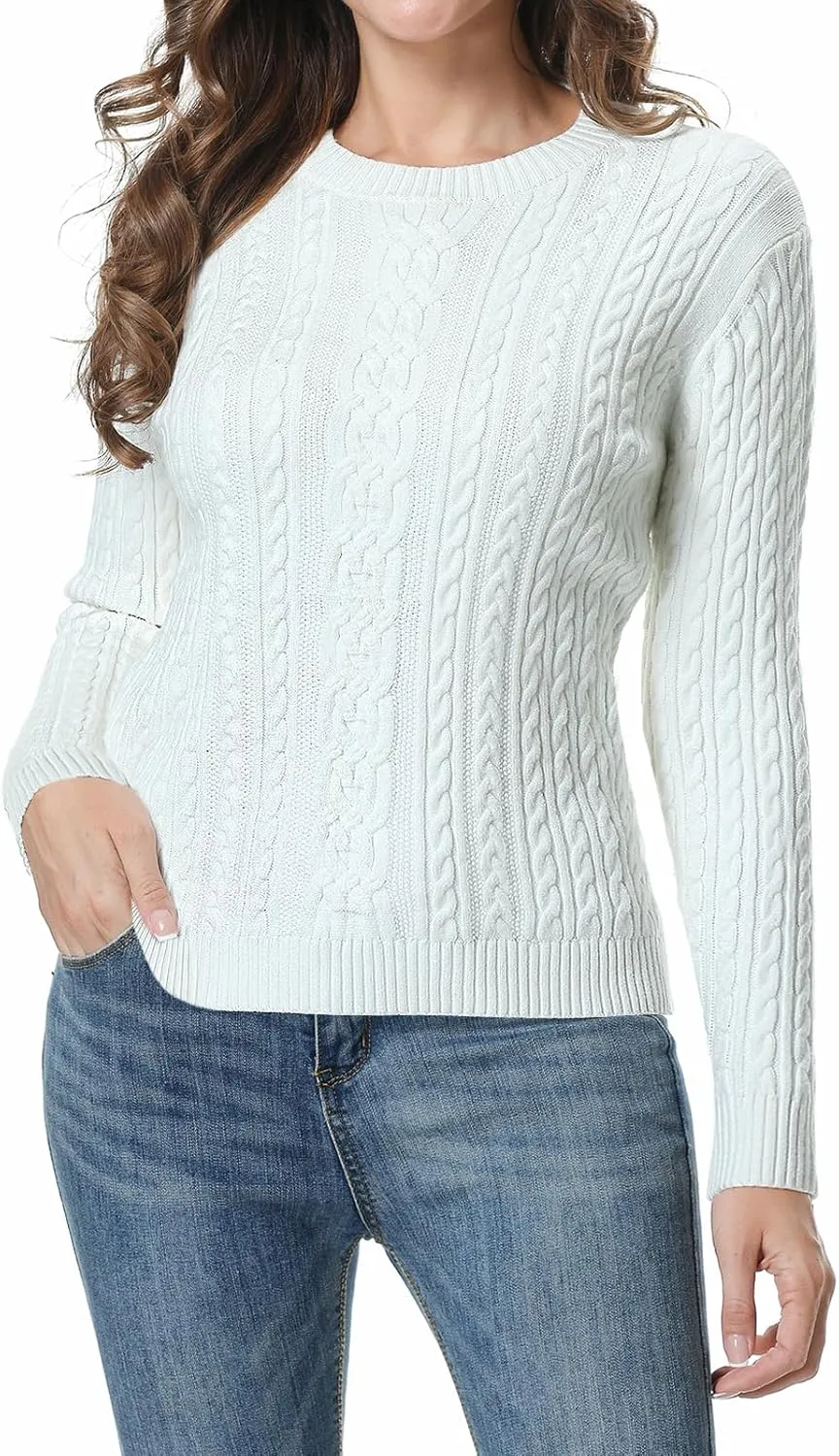 SANGTREE Women's Crewneck Soft Knit Pullover Sweater
