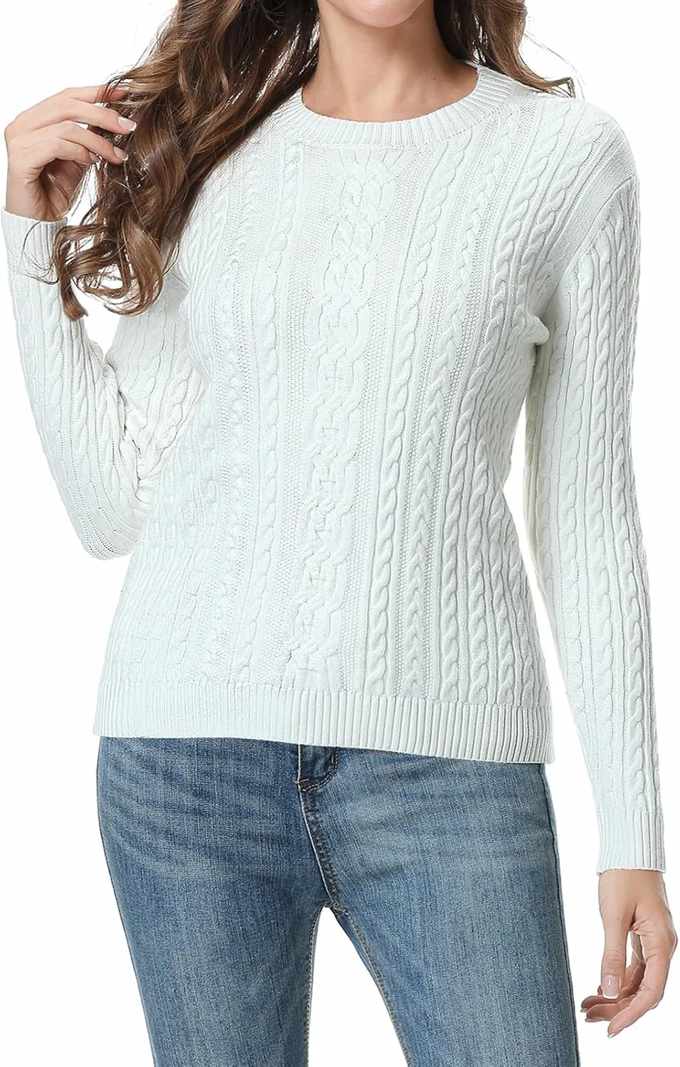 SANGTREE Women's Crewneck Soft Knit Pullover Sweater