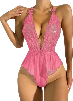 Sexy Lingerie for Women Naughty Outfits Exotic Nightwear Nightgowns Chemise Halter V Harness Teddy Lingerie Nightie
