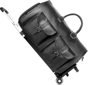 seyfocnia Rolling Garment Bags for Travel,Convertible Duffle Garment Bag Roller Bags for Travel Carry on Garment Bag with Wheels Luggage Rolling Weekender Roller Duffle Bags for Travel-Black