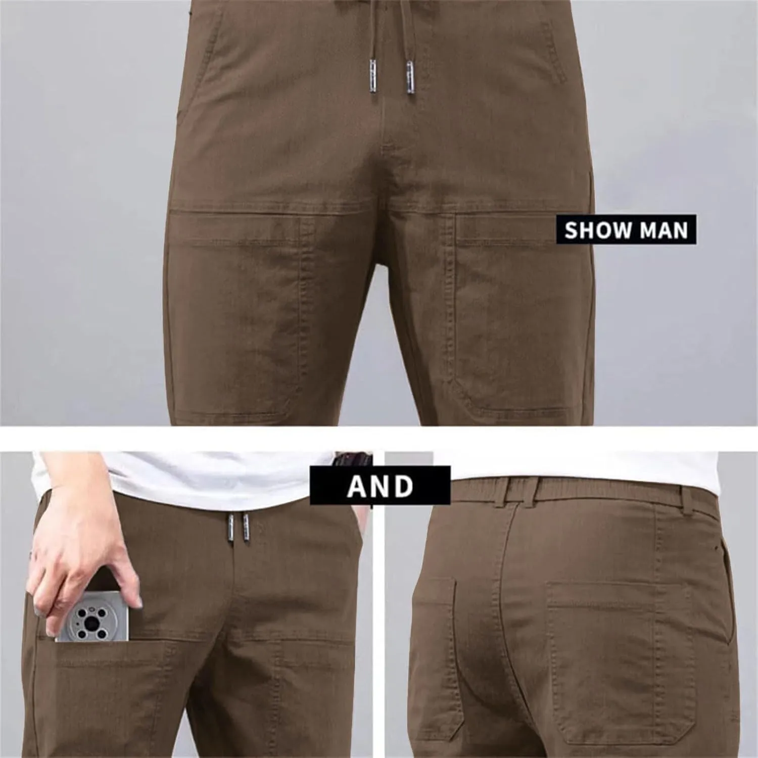 Sirmale Multipants - Janemore High Stretch Multi-Pocket Cargo Pants, Mens Cargo Pants Relaxed Fit