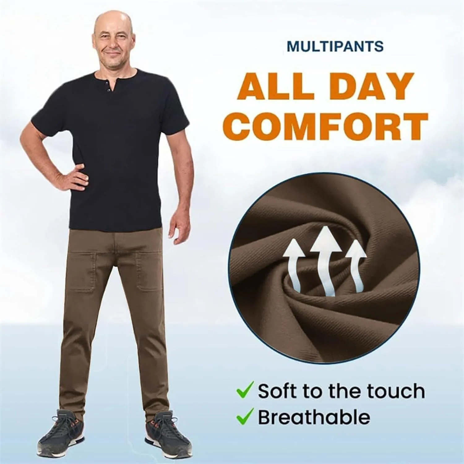 Sirmale Multipants - Janemore High Stretch Multi-Pocket Cargo Pants, Mens Cargo Pants Relaxed Fit