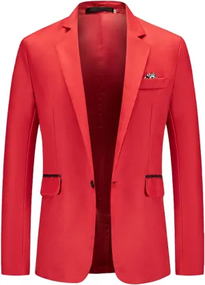 Sports Coats For Men Fit One Button Suit Coat Jacket Tops Men Fashion Mens Suit Jacket Mens Windbreaker Jackets