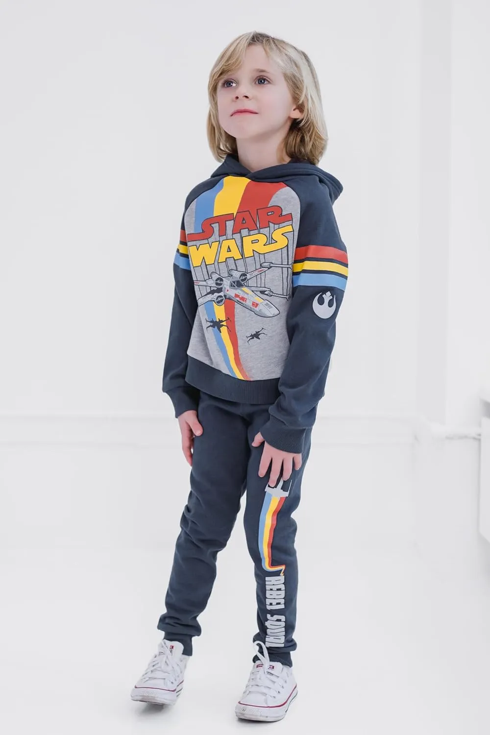 STAR WARS The Mandalorian Fleece Pullover Hoodie and Pants Outfit Set Infant to Big Kid Sizes (12 Months - 18-20)