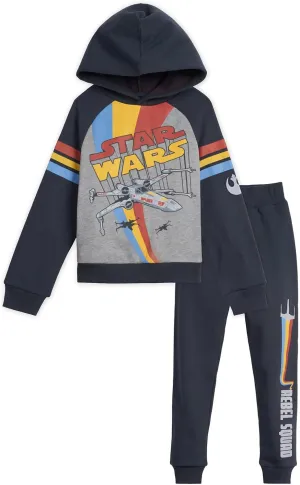 STAR WARS The Mandalorian Fleece Pullover Hoodie and Pants Outfit Set Infant to Big Kid Sizes (12 Months - 18-20)