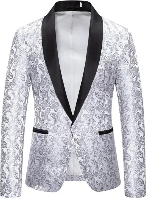 Suit for Men Tuxedo Coat Fashion Sequin Shawl Lapel Blazer Coat Show Dress Coat Dinner Party Wedding Swallowtail