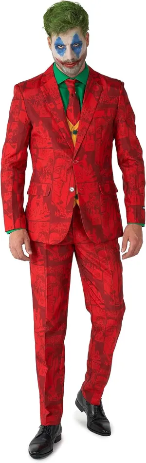 Suitmeister Men's Halloween Joker Suit Costume Cosplay Party Adult Slim Fit