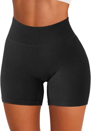 SUUKSESS Women Ribbed Seamless Leggings High Waisted Workout Gym Yoga Pants
