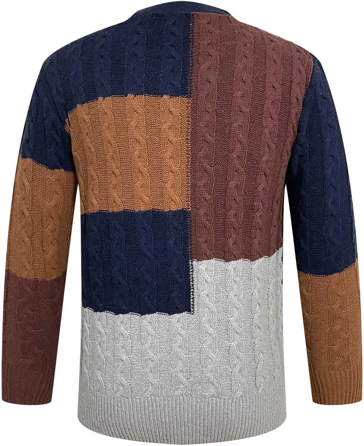 Sweaters for Men,Men's V Neck Button Down Knitted Cardigan Sweater Casual Long Sleeve Contrast Knitwear