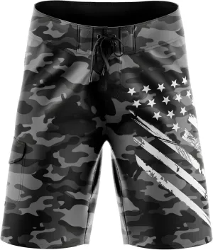 Tactical Pro Supply American Board Shorts - American Flag Board Shorts | Men's Swimwear, American Flag Swim Trunks w/Pockets