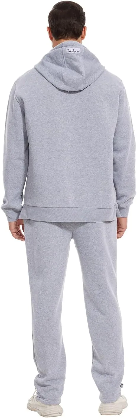 Tanderin Men's Tracksuits Sweatsuits for Men Sweat Track Suits 2 Piece Casual Athletic Jogging Warm Suits With Pockets