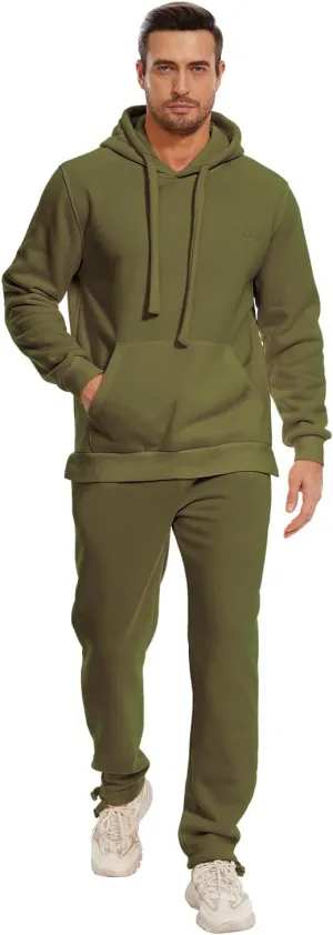 Tanderin Men's Tracksuits Sweatsuits for Men Sweat Track Suits 2 Piece Casual Athletic Jogging Warm Suits With Pockets