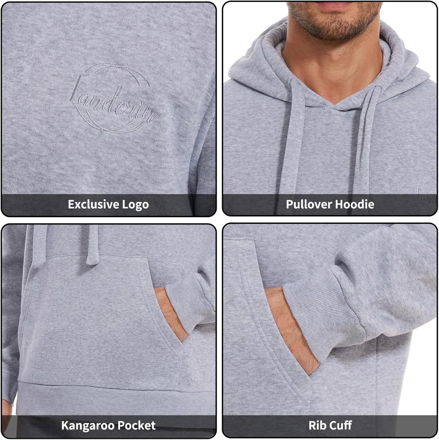 Tanderin Men's Tracksuits Sweatsuits for Men Sweat Track Suits 2 Piece Casual Athletic Jogging Warm Suits With Pockets