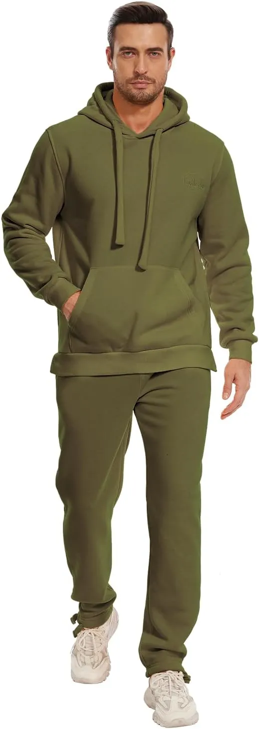 Tanderin Men's Tracksuits Sweatsuits for Men Sweat Track Suits 2 Piece Casual Athletic Jogging Warm Suits With Pockets