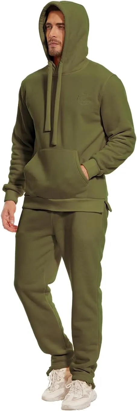 Tanderin Men's Tracksuits Sweatsuits for Men Sweat Track Suits 2 Piece Casual Athletic Jogging Warm Suits With Pockets