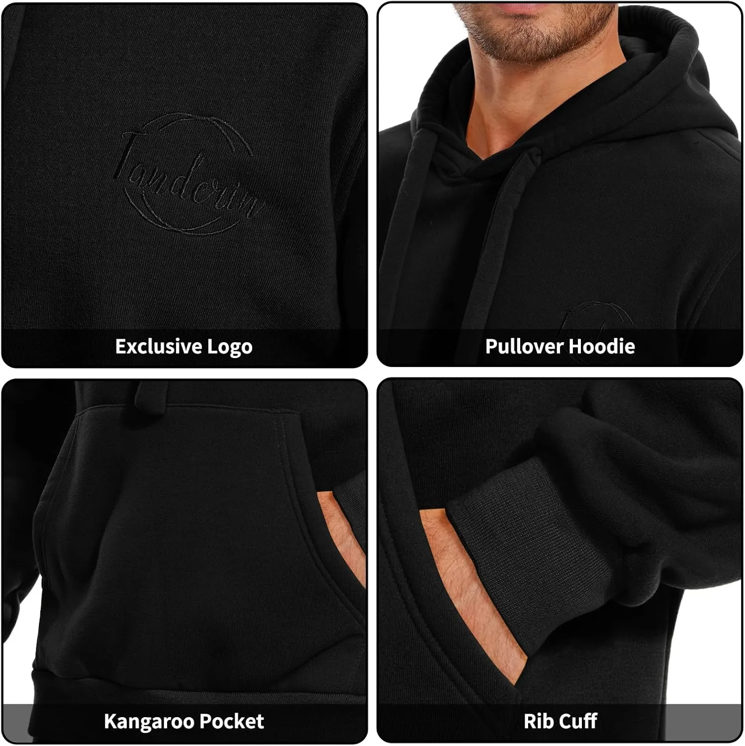 Tanderin Men's Tracksuits Sweatsuits for Men Sweat Track Suits 2 Piece Casual Athletic Jogging Warm Suits With Pockets