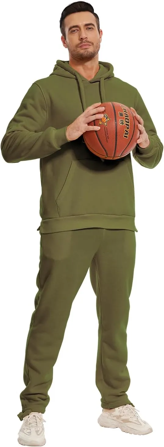 Tanderin Men's Tracksuits Sweatsuits for Men Sweat Track Suits 2 Piece Casual Athletic Jogging Warm Suits With Pockets