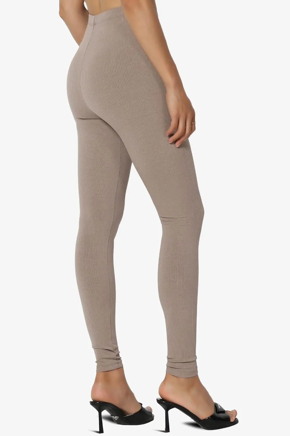 TheMogan Women's Compression Ribbed Seamless High Waist Biker Shorts Short Leggings