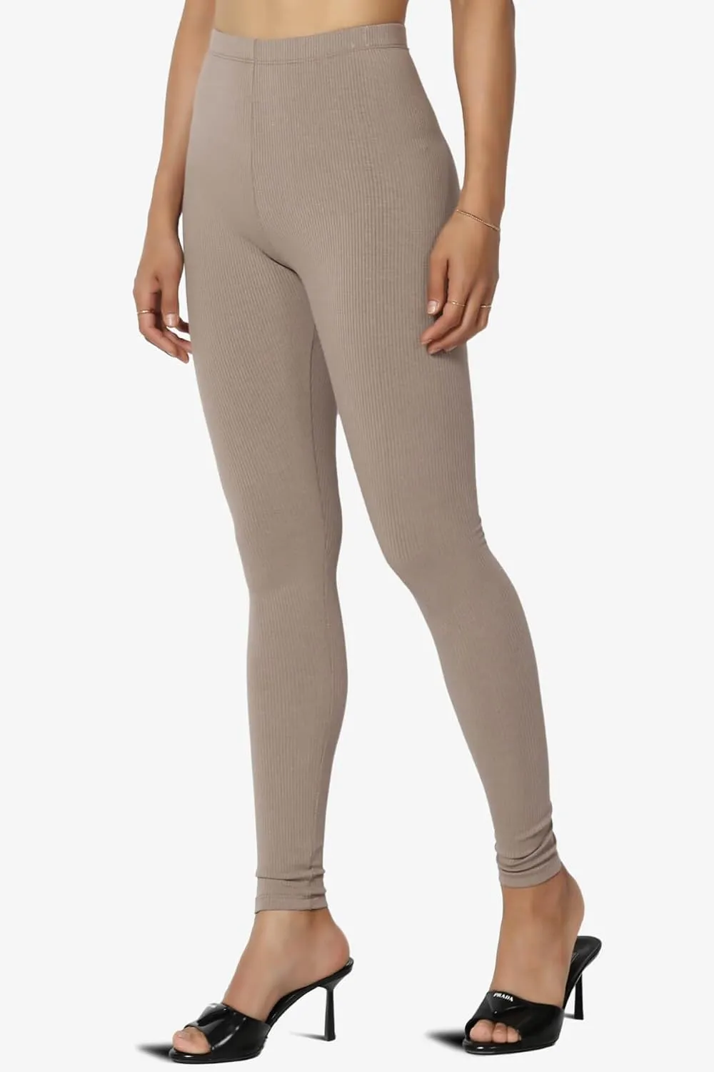 TheMogan Women's Compression Ribbed Seamless High Waist Biker Shorts Short Leggings