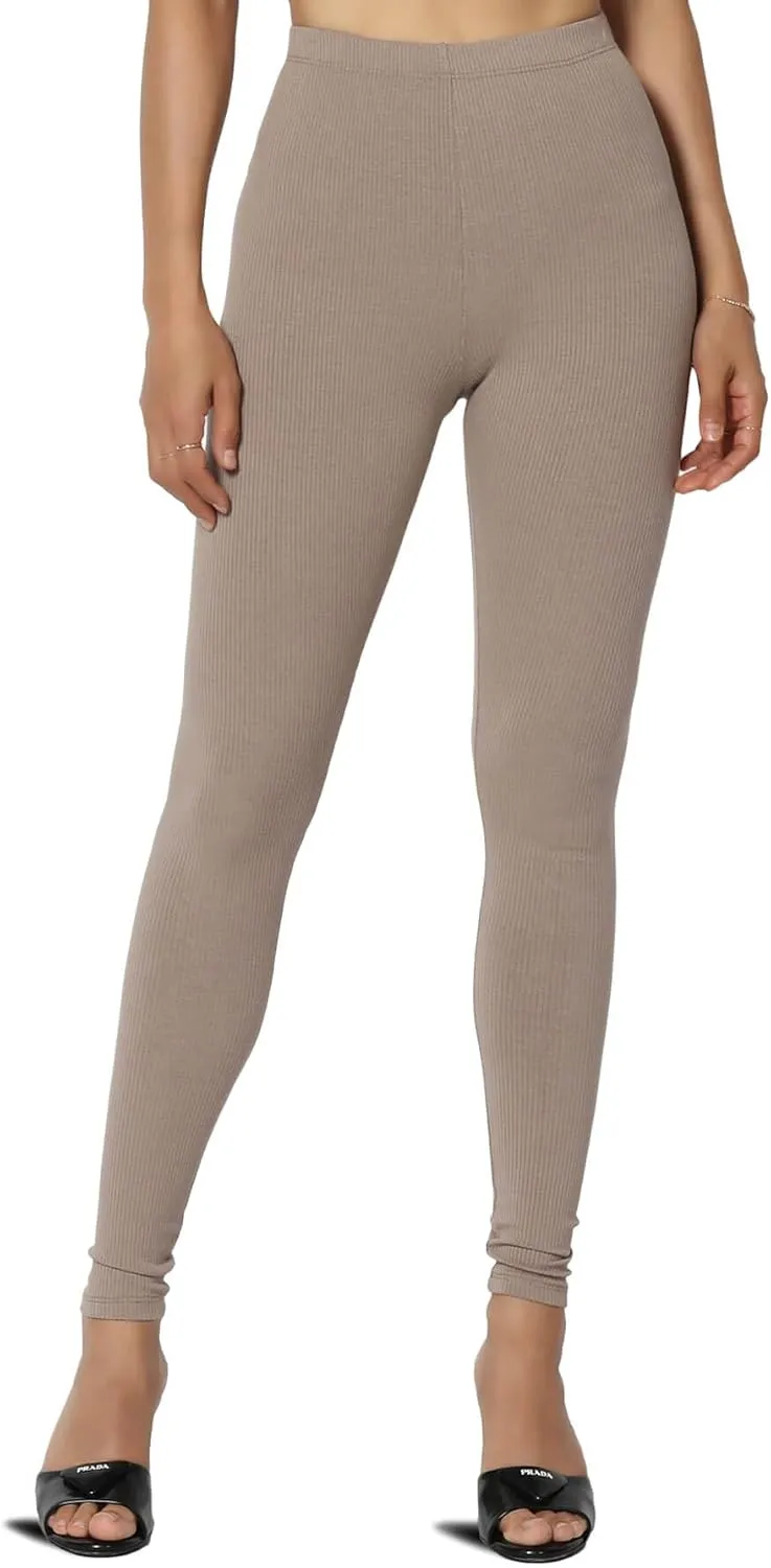 TheMogan Women's Compression Ribbed Seamless High Waist Biker Shorts Short Leggings