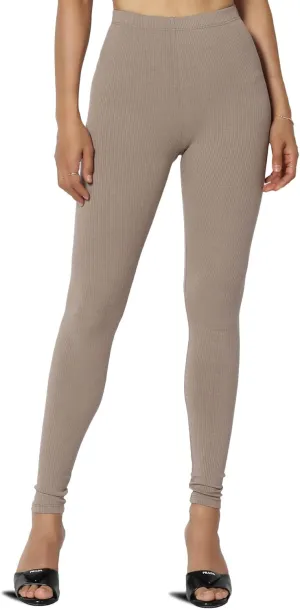 TheMogan Women's Compression Ribbed Seamless High Waist Biker Shorts Short Leggings