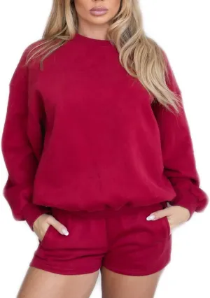 TIC TOC Women Casual Fleece Pullover Cropped Hoodie Long Sleeve Lounge Crop Sweatshirt