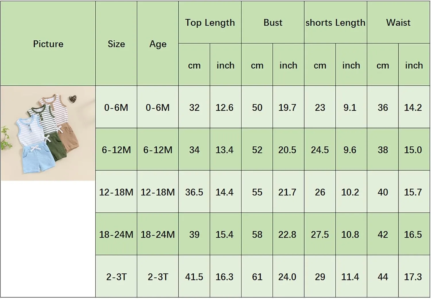 Toddler Baby Boy Girls Summer Clothes Ribbed Sleeveless Striped Tank Tops Solid Color Shorts Set 2Pcs Casual Outfits