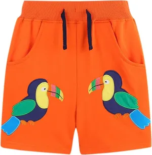 Toddler Baby Girls Cute Animal Printed Summer Shorts Kids Comfort Cotton Elastic Waist Shorts for Boys 2-8 Years
