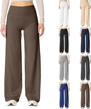 Wide Leg Yoga Pants for Women Stretch High Waisted Yoga Pants Baggy Soft Tummy Control Leggings Palazzo Pants