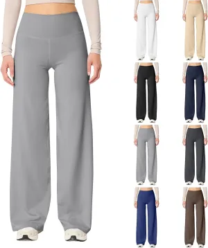 Wide Leg Yoga Pants for Women Stretch High Waisted Yoga Pants Baggy Soft Tummy Control Leggings Palazzo Pants