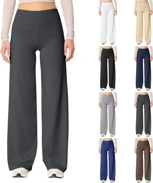 Wide Leg Yoga Pants for Women Stretch High Waisted Yoga Pants Baggy Soft Tummy Control Leggings Palazzo Pants