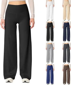 Wide Leg Yoga Pants for Women Stretch High Waisted Yoga Pants Baggy Soft Tummy Control Leggings Palazzo Pants
