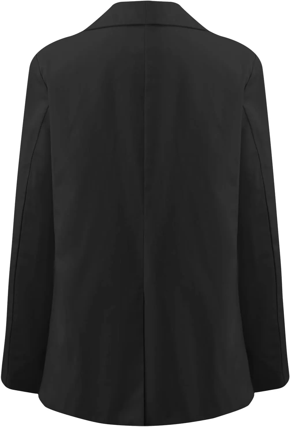 Wkishenl Women Long Sleeve Button Blazers Oversized Solid Notched Lapel Jackets Blazer 2024 Fashion Pocket Work Office Coats