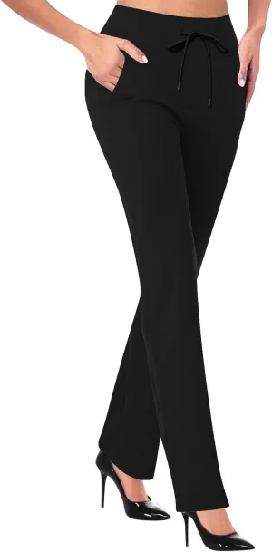 Womans Dress Pants Formal Work Trousers High Waist Slim Fit Casual Yoga Pants Stretchy Skinny Business Office Slacks
