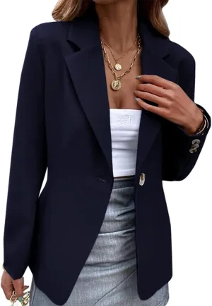 Women Blazers for Work Casual Slim Lightweight Open Front Long Sleeve Loose Oversized Tops