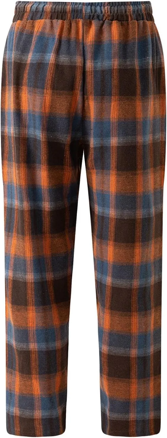 Women Buffalo Plaid Pajama Pants Funny Holiday Elastic Waist Relaxed Fit Pajama Bottoms Soft Sleepwear