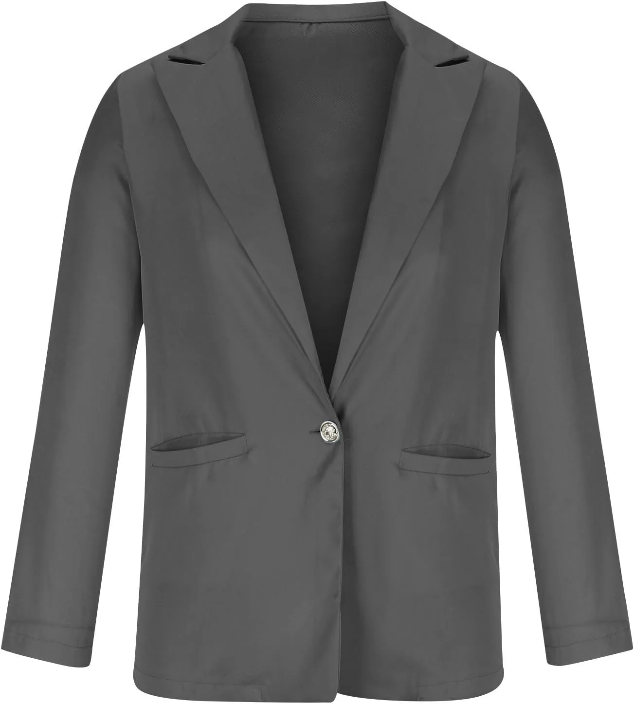 Women Business Casual Blazer with Pockets Slim Fit Long Sleeve Work Suit Jacket Blazer Open Front Lapel Button Jacket