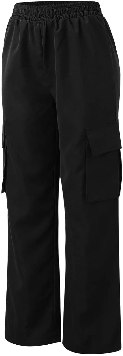 Women's Belt Less High Waisted Wide Leg Trousers Straight Leg Relaxed Style Trousers Casual Women's Pants Suits