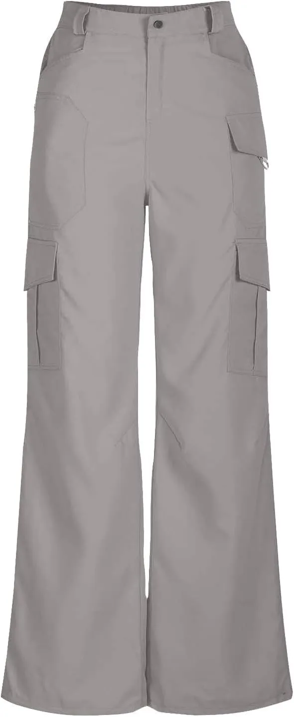 Women's Cargo Work Pants High Waisted Wide Leg Straight Pants Dressy Outdoor Hiking Travel Trousers with Pockets