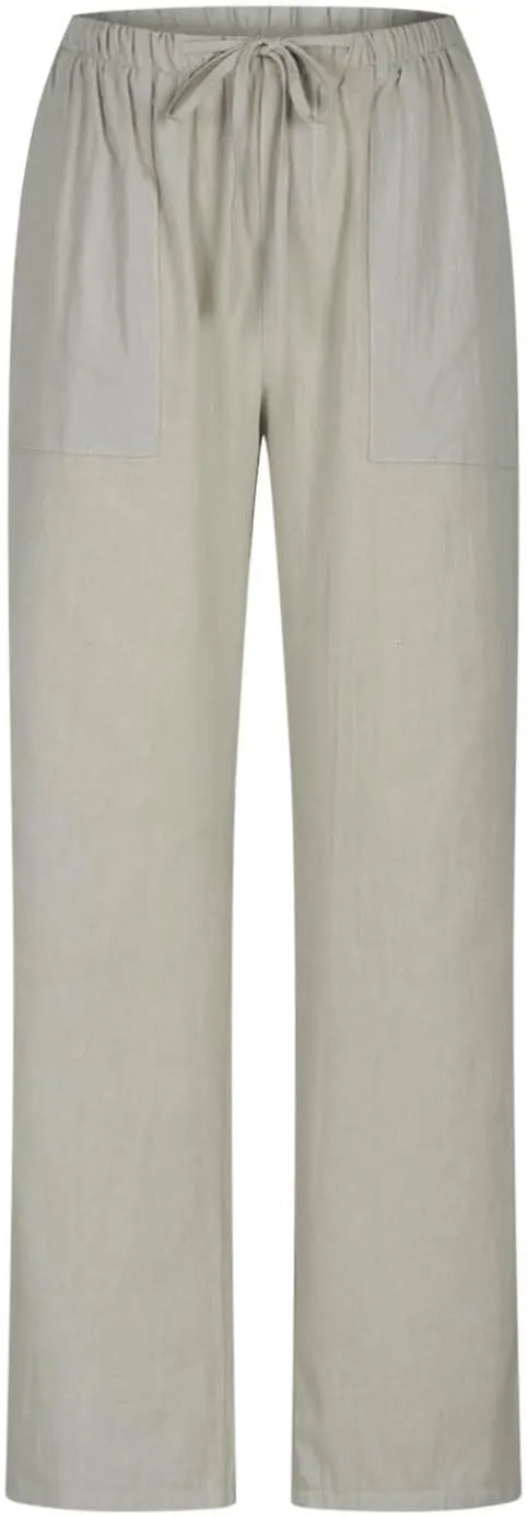 Women's Cotton Linen Straight Leg Pants Summer Casual Drawstring Pant Pockets Beach Vacation Trousers Comfy Clothing