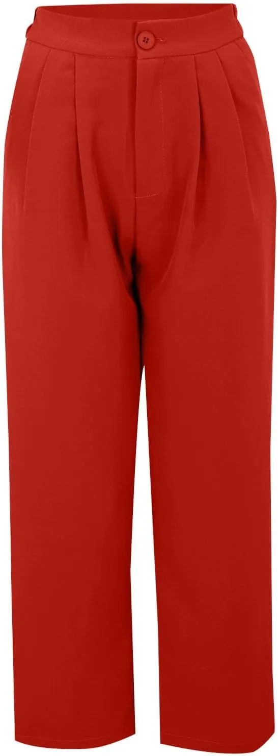 Womens Dressy Suit Pants Business Office Straight Leg Formal Work Trousers 2024 New Lightweight Elegant Casual Pants