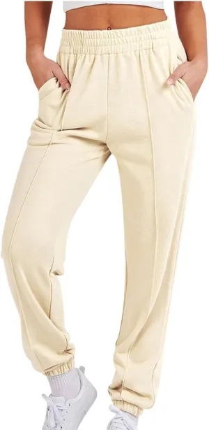 Women's Fashion Sweatpant 2024 High Waisted Solid Casual Trousers Crop Comfy Ankle Bind Joggers Sweatpant with Pocket