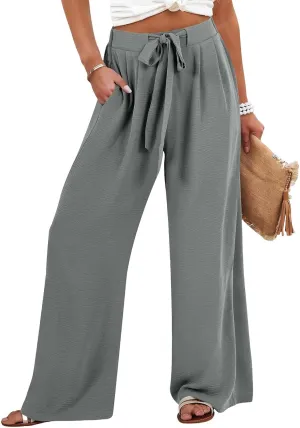 Women's Pants Casual Straight Pants High Waist Baggy Formal Trousers Wide Leg Fashion Slacks with Pockets